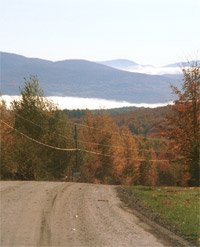 Mountains in the morning mist