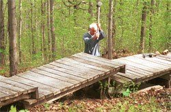 Building a footbridge